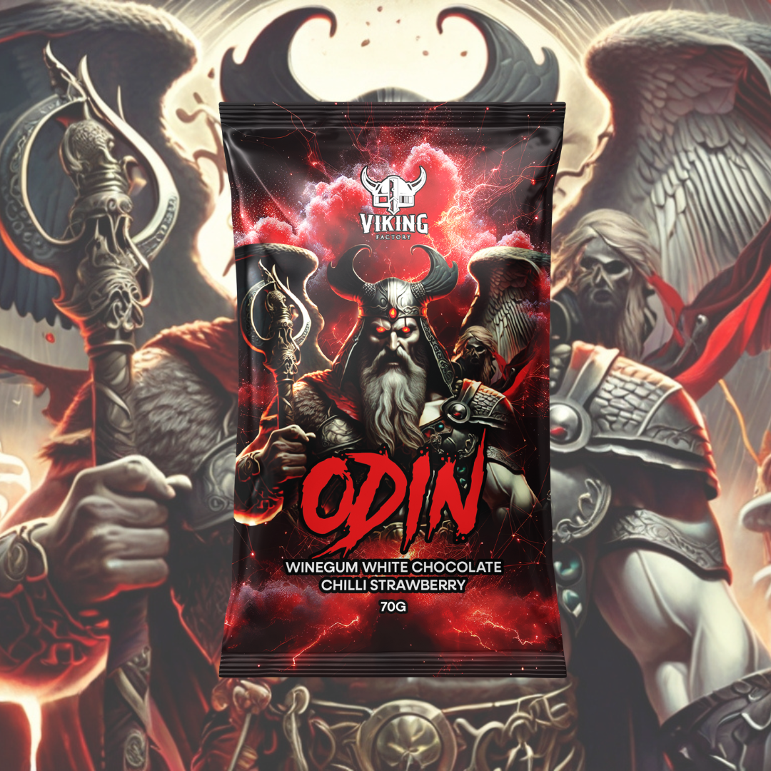 Odin Winegum, weiße Schokolade, Chili und Erdbeere, 70 g